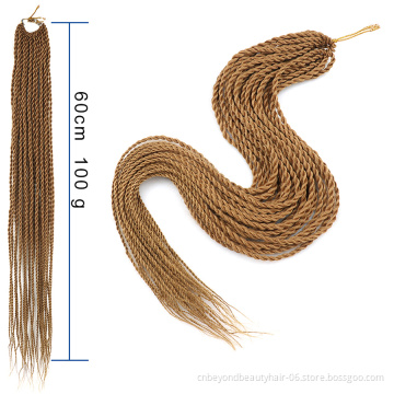 Synthetic Ombre Senegalese Twist Hair Braiding Hair for Women black Crotchet hair